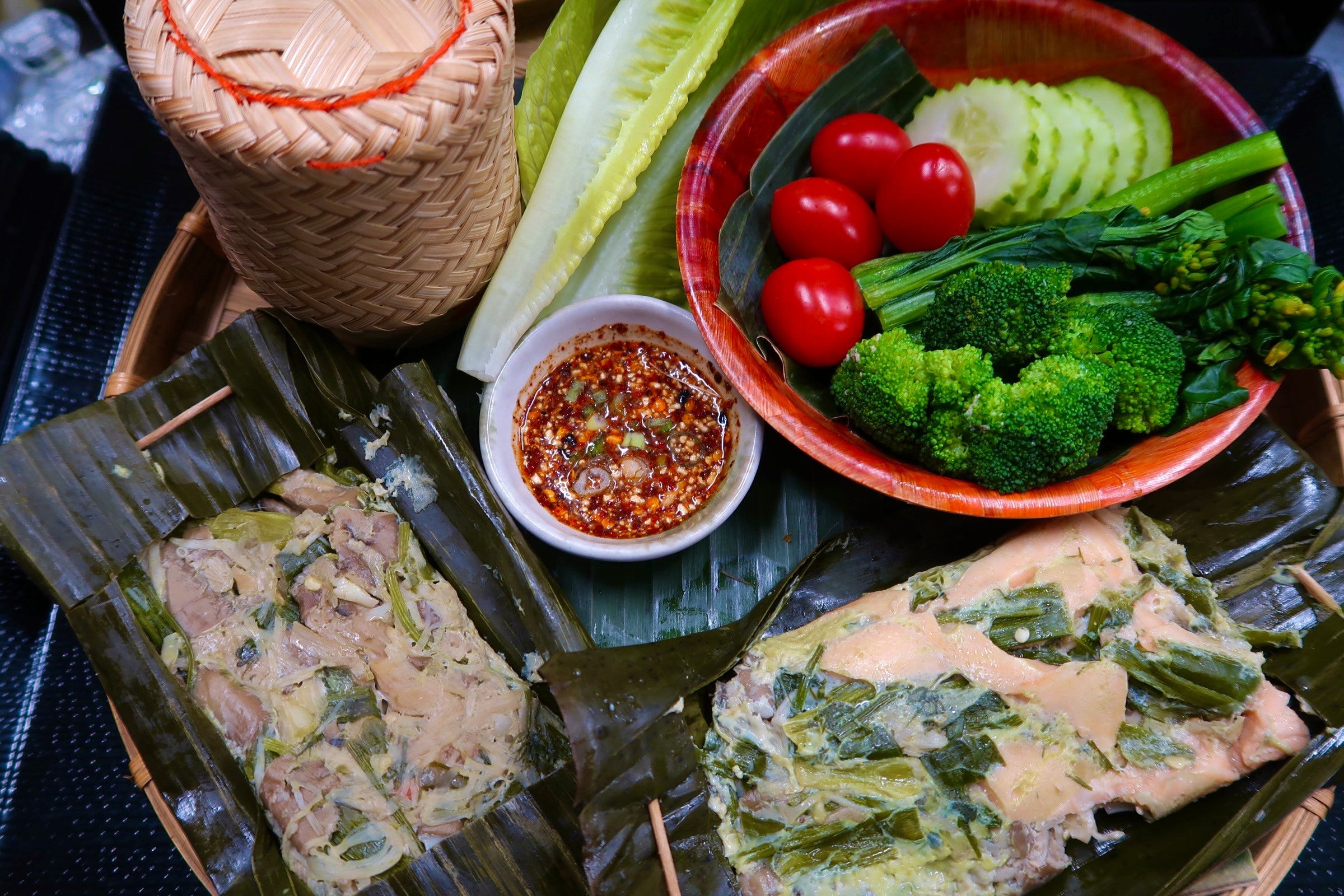 Mok mushroom and salmon